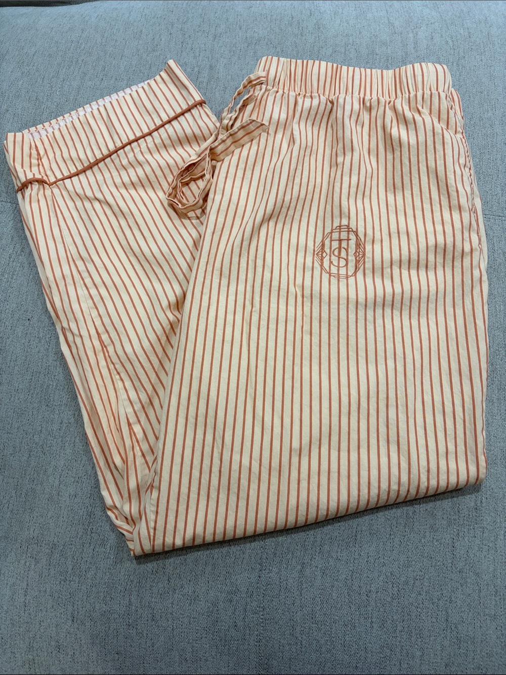 Taylor Swift Life of a Showgirl Merch Orange Stripe Pajama Bottoms 4X
